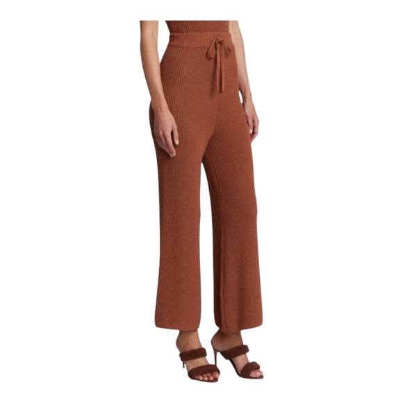 A.L.C Martell Knit Flared Pants Size Large Amber - Picture 5 of 12